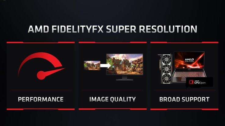 AMD FidelityFX Super Resolution sarà un'iniziativa GPUOpen. (Fonte: AMD)