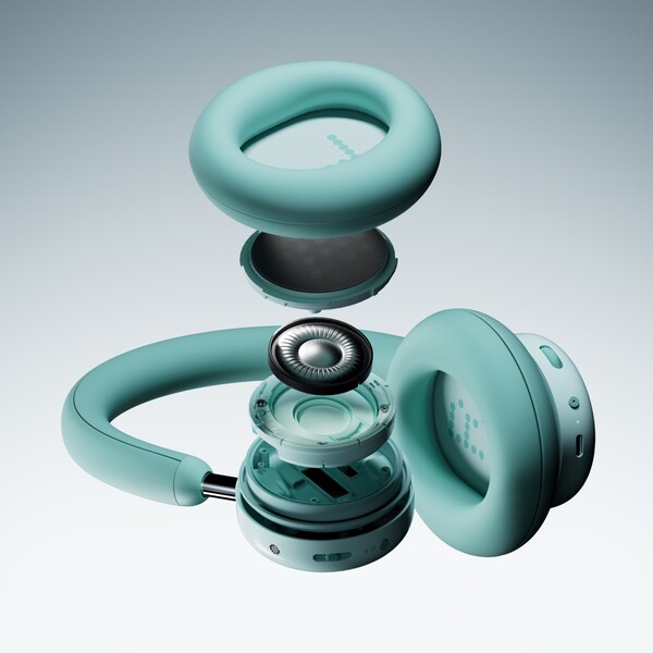 Le cuffie CMF Headphone Pro hanno un quadrante, un cursore e un pulsante personalizzabile. (Fonte immagine: CMF by Nothing)