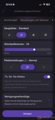 Impostazioni per le prestazioni di pulizia