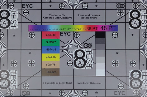 Una foto del nostro test chart