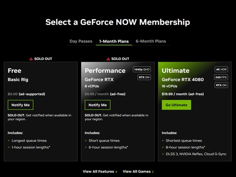 GeForce Ora le opzioni di livello sono esaurite (Fonte: Nvidia)