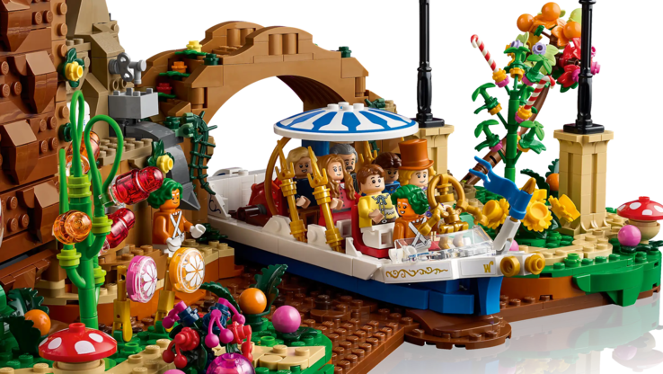 Un'immagine del nuovo set LEGO che mostra le figurine di Wonkatania. (Fonte: LEGO)