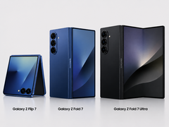 L'attuale generazione di dispositivi pieghevoli Samsung, lanciata nel 2025.