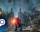 Una schermata del gioco Warhammer 40.000: Space Marine 2 che mostra l'arte dell'ambiente nel gioco. (Fonte: Steam - Modificato)