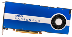 AMD Radeon Pro W6800 basato su Navi 21 offre 32 GB GDDR6 VRAM. (Immagine: Radeon Pro W5500 via AMD)