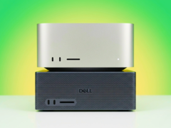 Mac Studio (in alto), Mini PC Dell XPS RTX Spark (in basso).