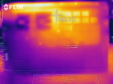 Distribuzione del calore sotto carico (in basso)