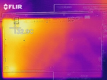 Sviluppo del calore - lato inferiore (idle)