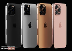 Proprio come l&#039;iPhone 12 Pro, l&#039;iPhone 13 Pro sarà presumibilmente rilasciato in quattro colori diversi (Immagine: Letsgodigital)