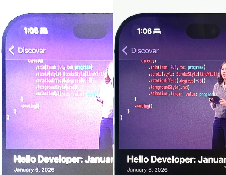 Il presunto prototipo di iPhone 18 Pro trapelato (a sinistra) corrisponde alle recenti fughe di notizie su un Dynamic Island più piccolo - tuttavia, lo prenda con una dose di scetticismo.