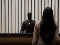 Nella foto: Il robot umanoide di Figure AI si occupa di una reception (Fonte: Figure AI)