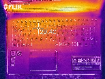 Distribuzione del calore in idle (in alto)