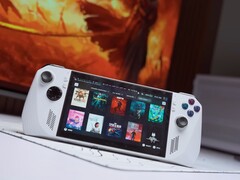 Asus ROG Ally modificato con una batteria da 90Wh e una piastra posteriore personalizzata stampata in 3D, che esegue SteamOS e mostra una libreria di giochi AAA e indie sulla sua schermata iniziale. (Fonte: Miner TechTips / YouTube)