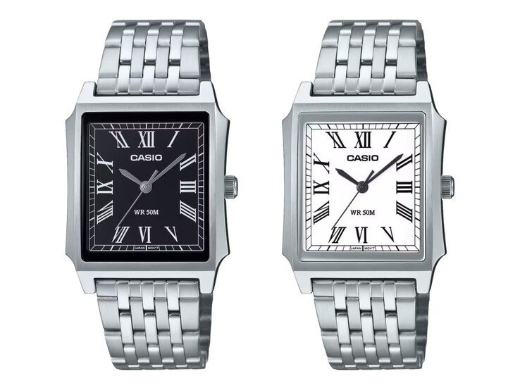 Gli orologi Casio MTPB190D-1BV (a sinistra) e MTPB190D-7BV (a destra)