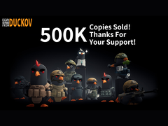 Un annuncio da parte degli sviluppatori di Escape from Dukov che annuncia 500k copie vendute (fonte immagine: Escape from Duckov X)