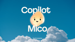 Un'immagine promozionale del compagno Mico AI di Copilot