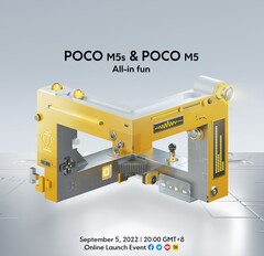 Il Poco M5 e il Poco M5s debutteranno a livello mondiale il 5 settembre. (Fonte: Poco)