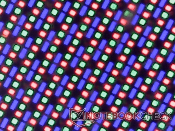 In uno schermo OLED, ogni subpixel rosso, verde e blu agisce come una lampadina colorata (fonte: Notebookcheck)