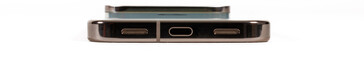 In basso: Altoparlante, porta USB 3.2, microfono