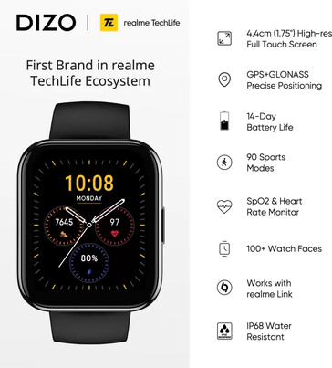 Il Dizo Watch Pro viene lanciato con alcune specifiche familiari. (Fonte: Dizo via Flipkart)