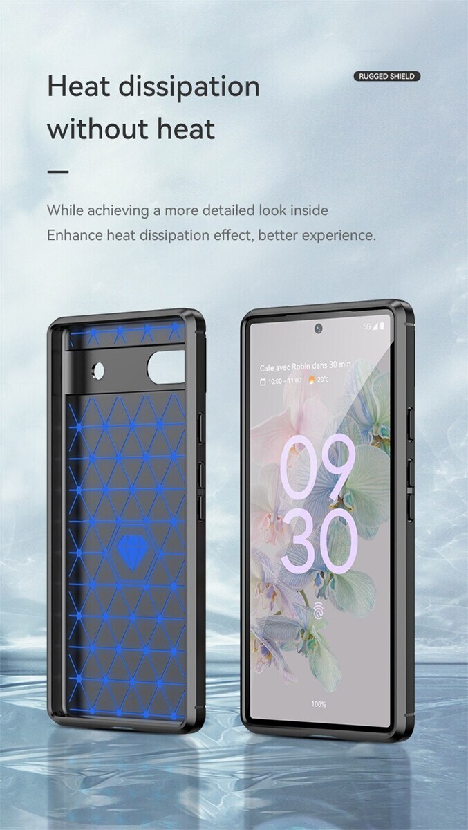 Asuwish Funda de teléfono para Google Pixel 6A 5G 2022 con protector de pantalla de