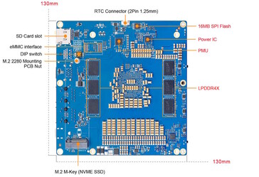 Un'unità SSD M.2 può essere collegata tramite PCIe (Fonte: Orange Pi)