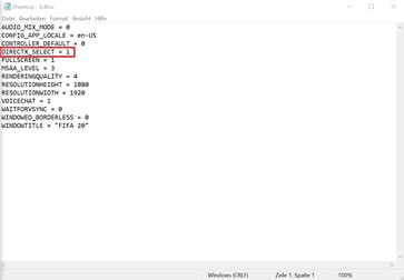 ... potete forzare FIFA 20 a funzionare in DirectX 11
