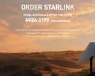 L'Australia rurale ha recentemente ottenuto l'accordo per l'equipaggiamento di Starlink (immagine: SpaceX)