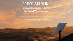 L'Australia rurale ha recentemente ottenuto l'accordo per l'equipaggiamento di Starlink (immagine: SpaceX)