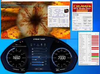 Stress test FurMark (PT 100%)