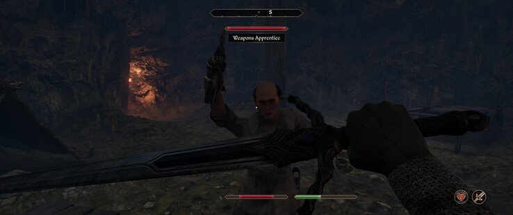Il nuovo sistema di blocchi si inserisce perfettamente nelle battaglie, per fortuna. L'assistente del fabbro ci sta cercando. (Fonte: The Elder Scrolls IV: Oblivion Remastered)