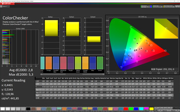Precisione del Colore (modalità colore vivido, temperatura di colore standard, spazio colore target P3)