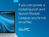 Intel sostiene che Rocket League non può essere giocato su un Mac, anche se è possibile utilizzando CrossOver. (Fonte: Intel)