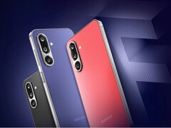 Il Samsung Galaxy F36 5G è disponibile nei colori rosso corallo, viola lussuoso e nero onice in ecopelle (Fonte immagine: Samsung)