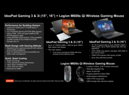 Lenovo IdeaPad Gaming 3/3i 15 e 16 pollici - Caratteristiche. (Fonte immagine: Lenovo)