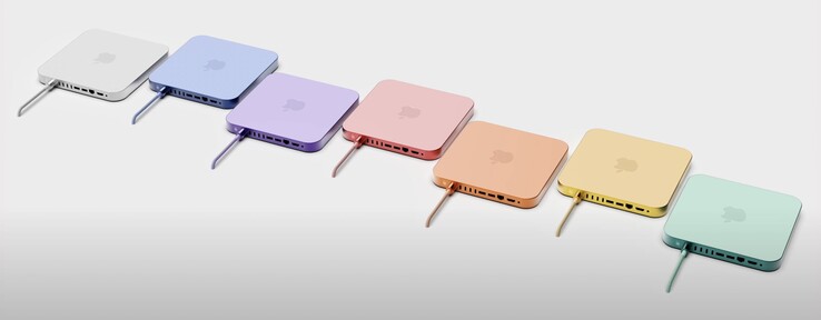 Potenziali colori del Mac mini Apple. (Fonte: ZONEofTECH)