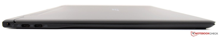 Lato sinistro: jack cuffie 3.5 mm, 2x porte USB 3.1 Type-C