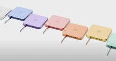 Un coloratissimo rendering del Mac Mini (2022). (Fonte: ZONEofTECH) 