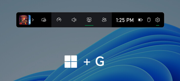La nuova barra di controllo può anche essere attivata premendo Win + G. (Fonte immagine: Microsoft)