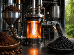 Grazie alla pirolisi al plasma, il caffè macinato può essere trasformato in combustibile in soli 90 secondi.