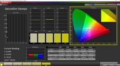 CalMAN Saturation Sweeps calibrato (spazio colore target DCI-P3)