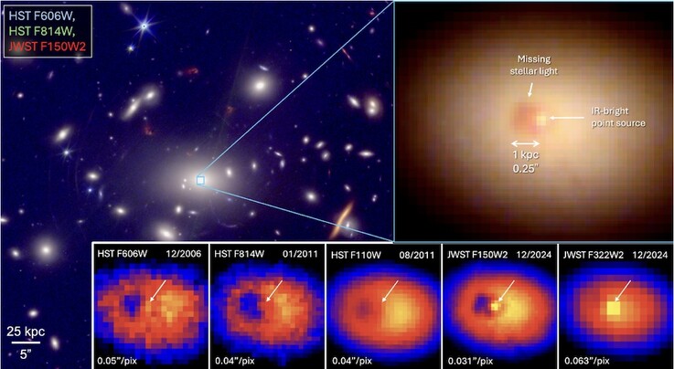 Un'immagine che mostra la galassia A402-BCG.