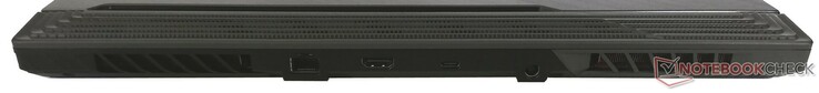 Lato posteriore: Gigabit LAN, HDMI, 1 x USB 3.1 Gen2 Type-C, alimentazione