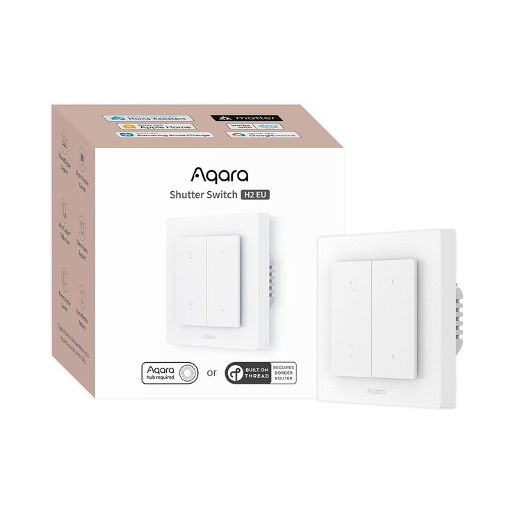 L'interruttore dell'otturatore Aqara H2 EU. (Fonte: Aqara)