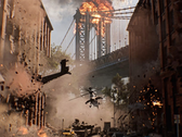 Una schermata del trailer di Battlefield 6 che mostra il ponte di Manhattan a Brooklyn (fonte: SteamDB)