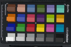 ColorChecker: la metà inferiore di ogni area di colore visualizza il colore di riferimento.