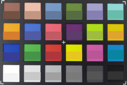 ColorChecker: Il colore di riferimento viene visualizzato nella metà inferiore di ogni patch