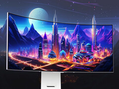 L'UltraGear OLED 34GX90SA potrebbe assomigliare molto all'UltraGear OLED 34GS95QE dello scorso anno, nella foto. (Fonte: LG)