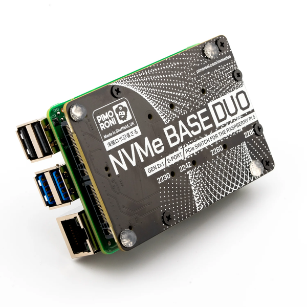 Pimoroni NVME Base Duo le consentirà di aggiungere fino a due unità NVMe full size al suo Raspberry Pi (Fonte: Pimoroni)