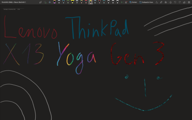 Lenovo ThinkPad X13 Yoga Gen 3: test della funzionalità della penna